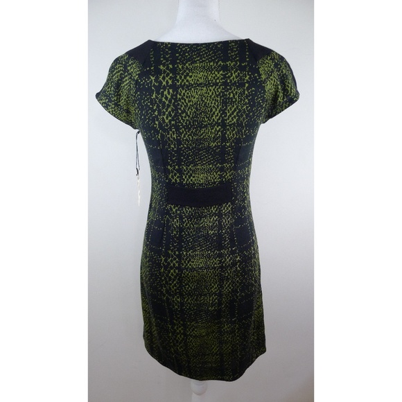 Yoana Baraschi Green Tartan Shift Women Dress- NWT - Picture 4 of 5